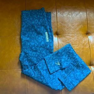 Gymshark 🦈 Teal adapt animal leggings